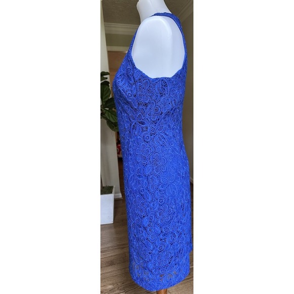 Lauren Ralph Lauren Womens 4 Floral Lace Sleeveless Racerback Dress Resort Wear - Picture 3 of 7